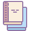 Icon of a stack of books. From icons8